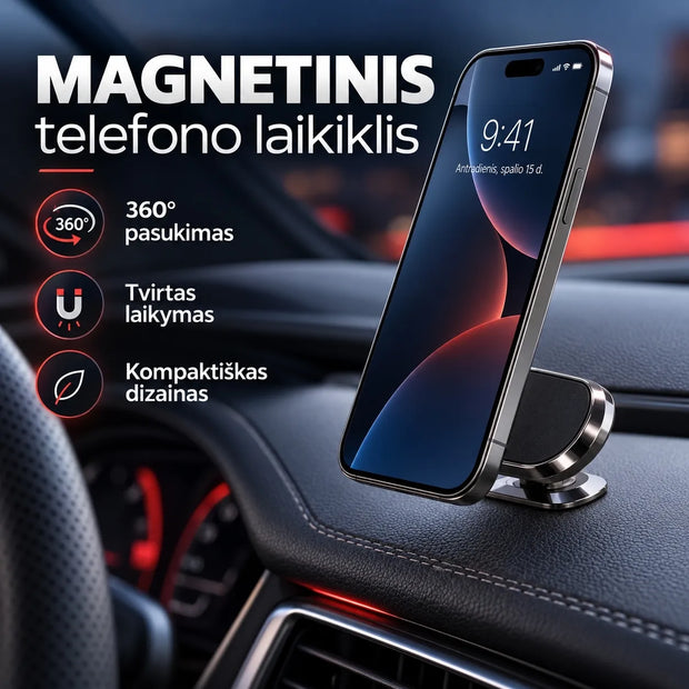360° besisukantis magnetinis automobilinis telefono laikiklis TR2478B