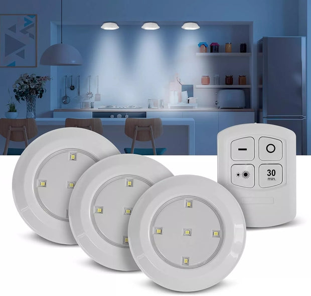 3X Led lemputės su pulteliu