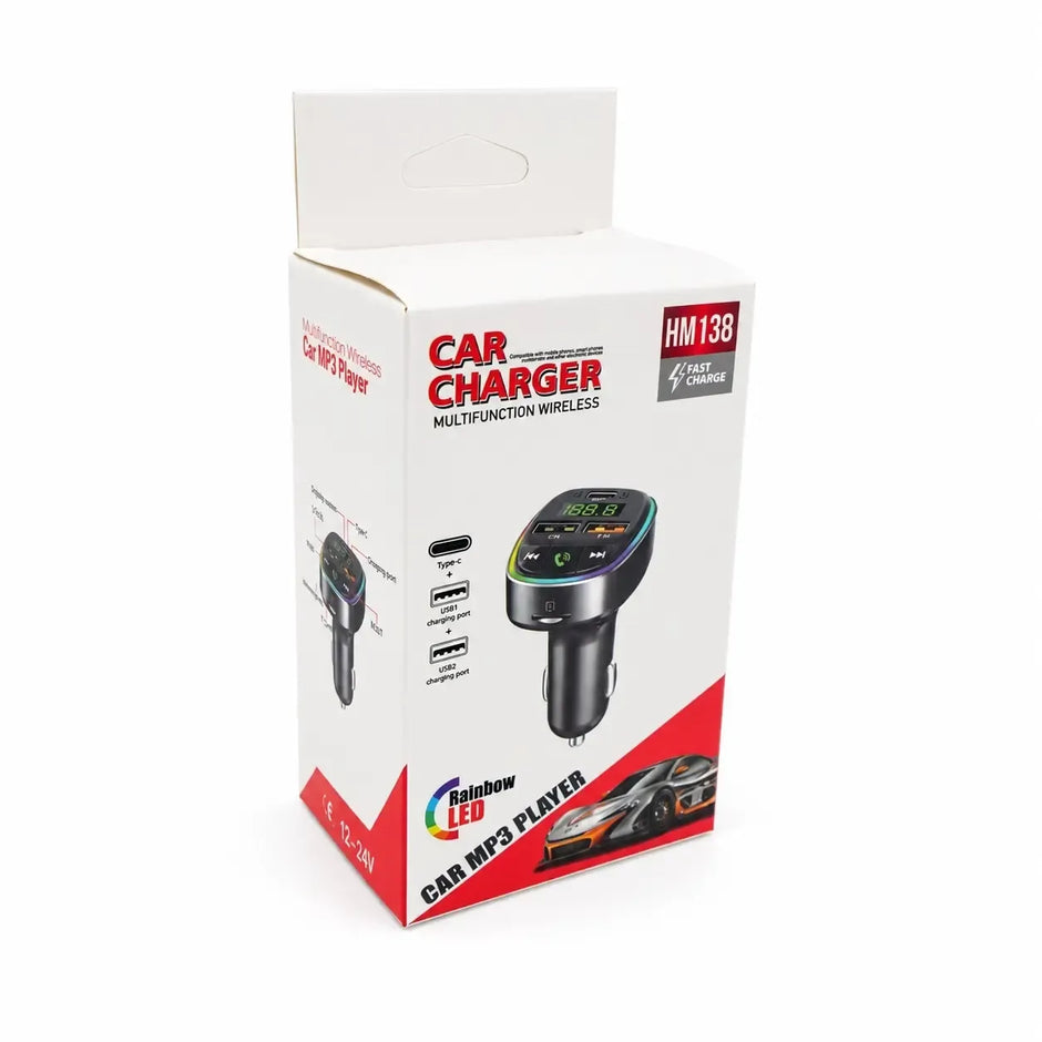 Automobilinis Bluetooth FM siųstuvas su įkrovikliu TR2477 moduliatorius