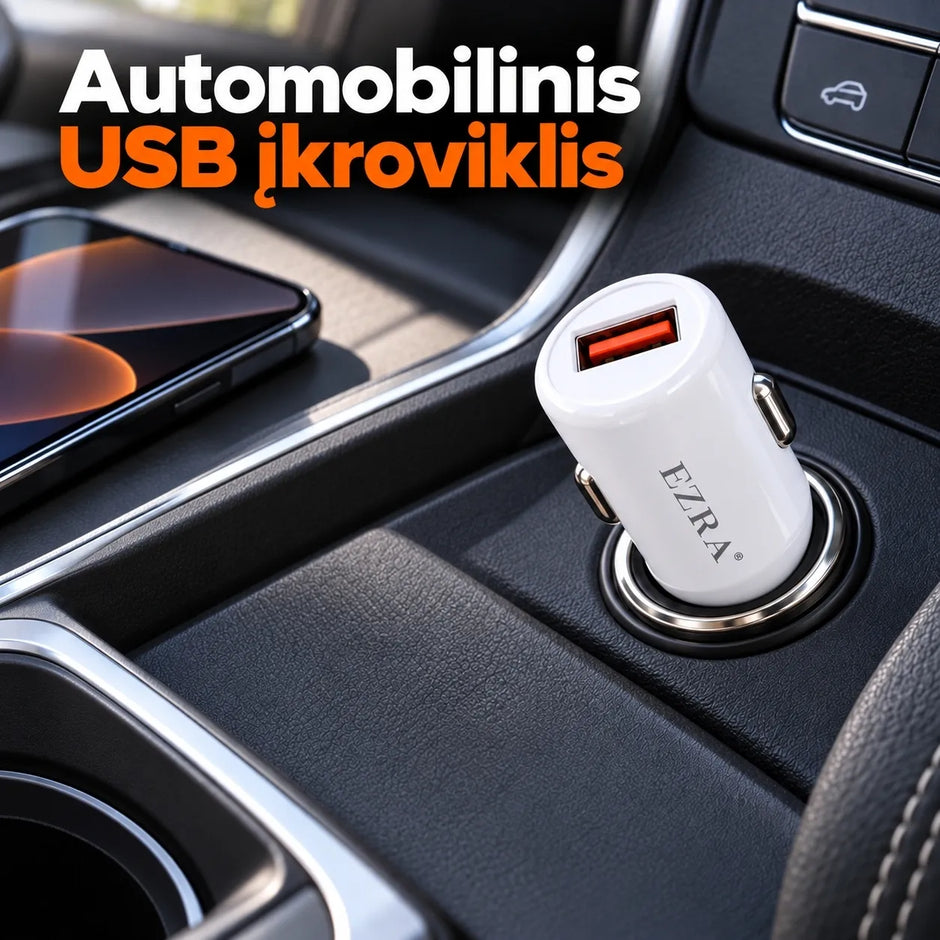 Automobilinis greitojo įkrovimo adapteris EZRA CR72 18 W