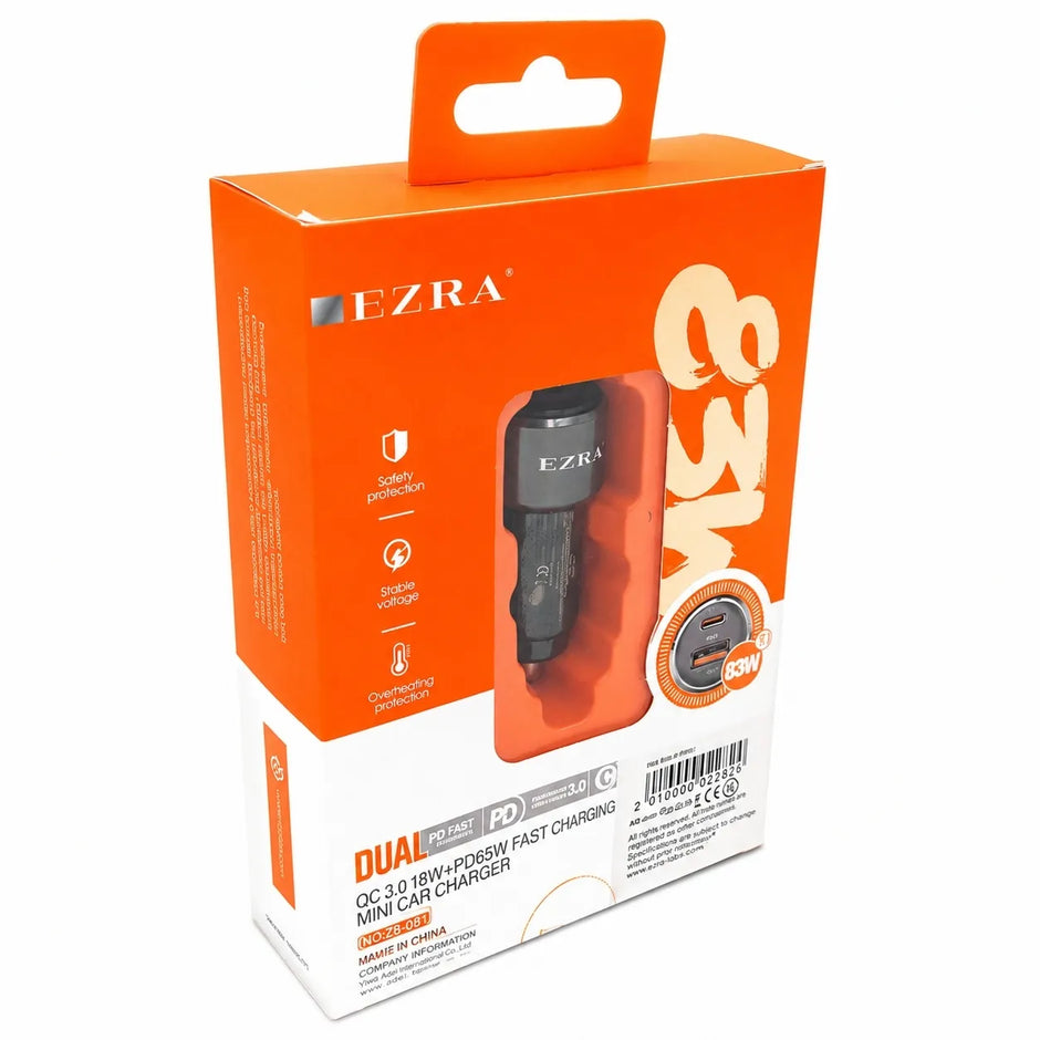 Automobilinis greitojo įkrovimo adapteris EZRA CR80 83 W