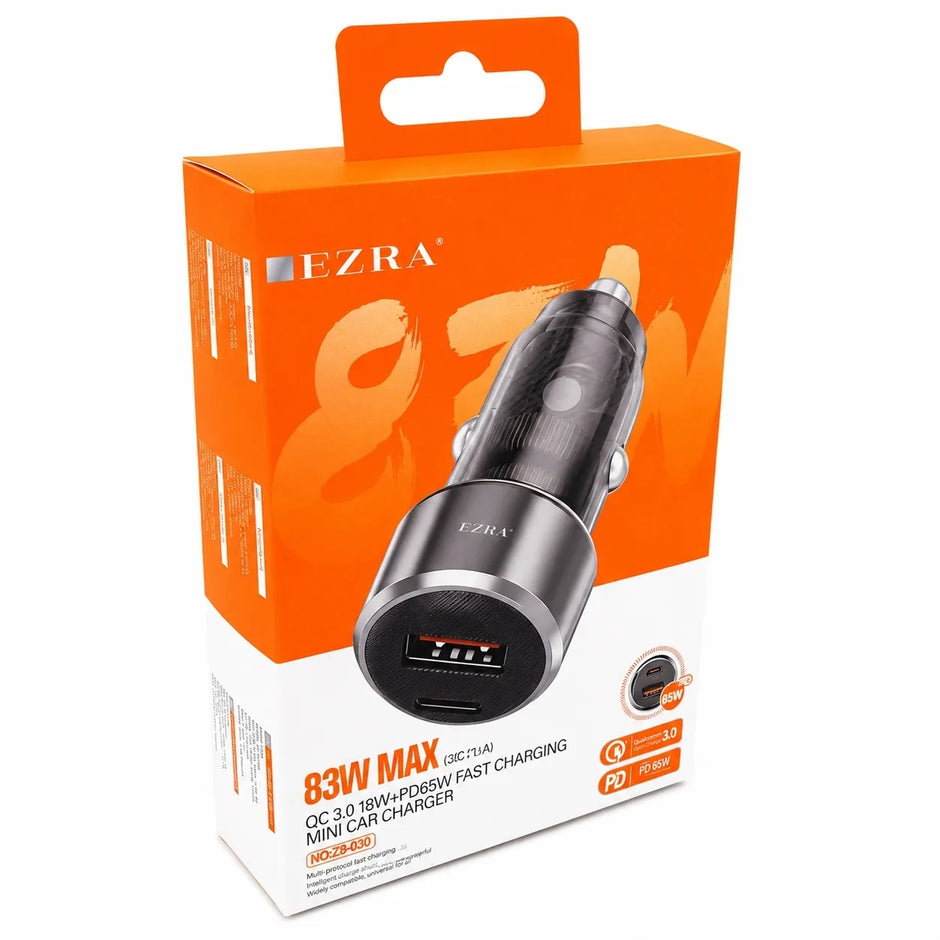 Automobilinis greitojo įkrovimo adapteris EZRA CR80 83 W