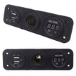 Automobilio 12V cigarečių degiklio lizdas 2XUSB 5V 2A voltmetras