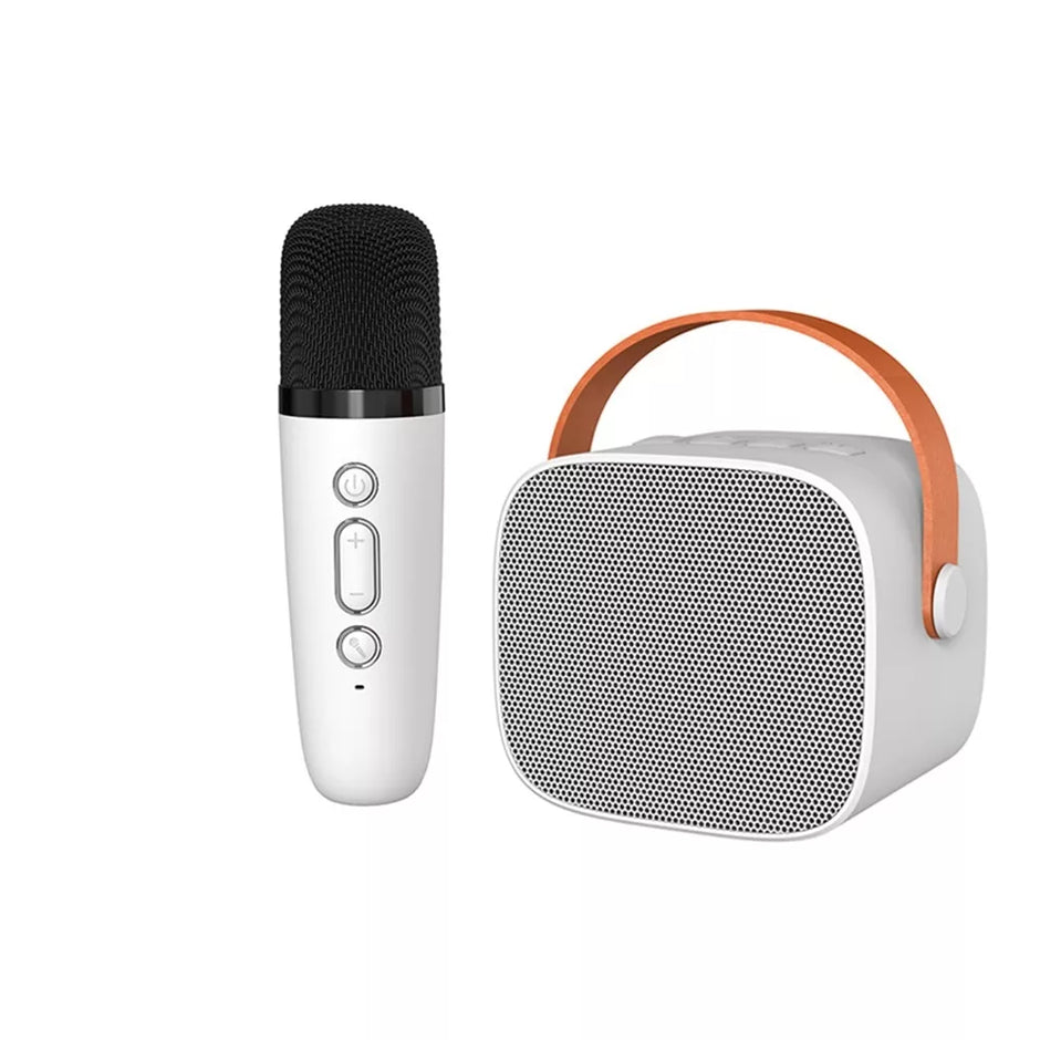 Belaidė kolonėlė su mikrofonu - Balta