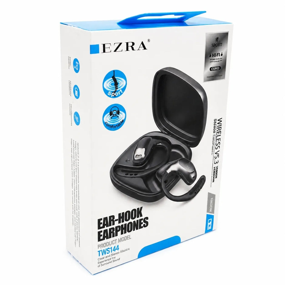Belaidės ausinės su įkrovimo dėklu EZRA TWS143