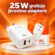 Greitojo įkrovimo adapteris EZRA HC175 25 W