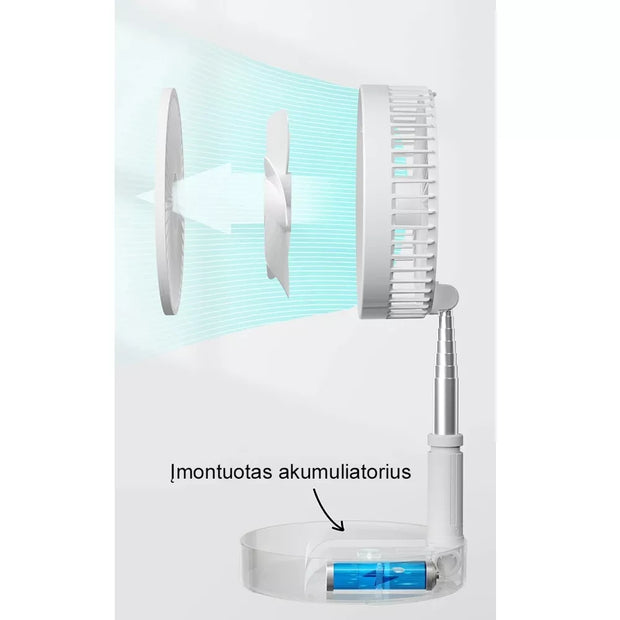 Įkraunamas ventiliatorius - Rožinė