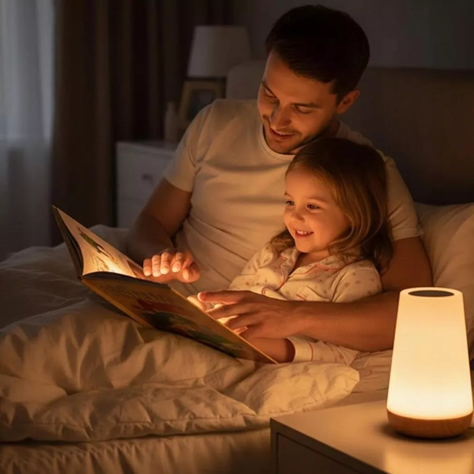 LED naktinė lempa su pulteliu ir lietimui jautriu valdymu