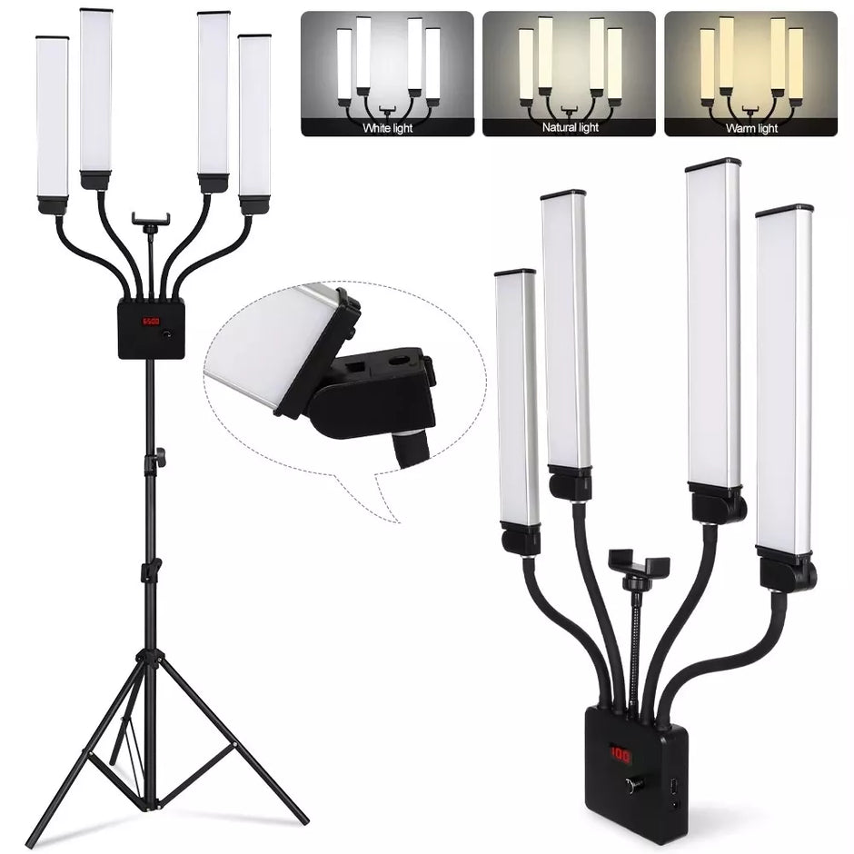 LED panelinės lempos su trikoju