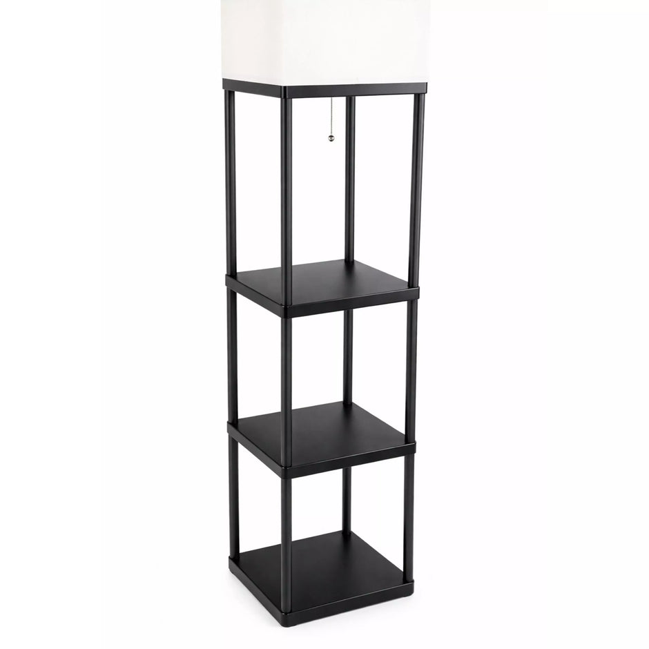 LED toršeras su lentynomis