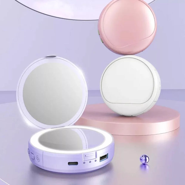 Makiažo veidrodėlis su POWERBANK