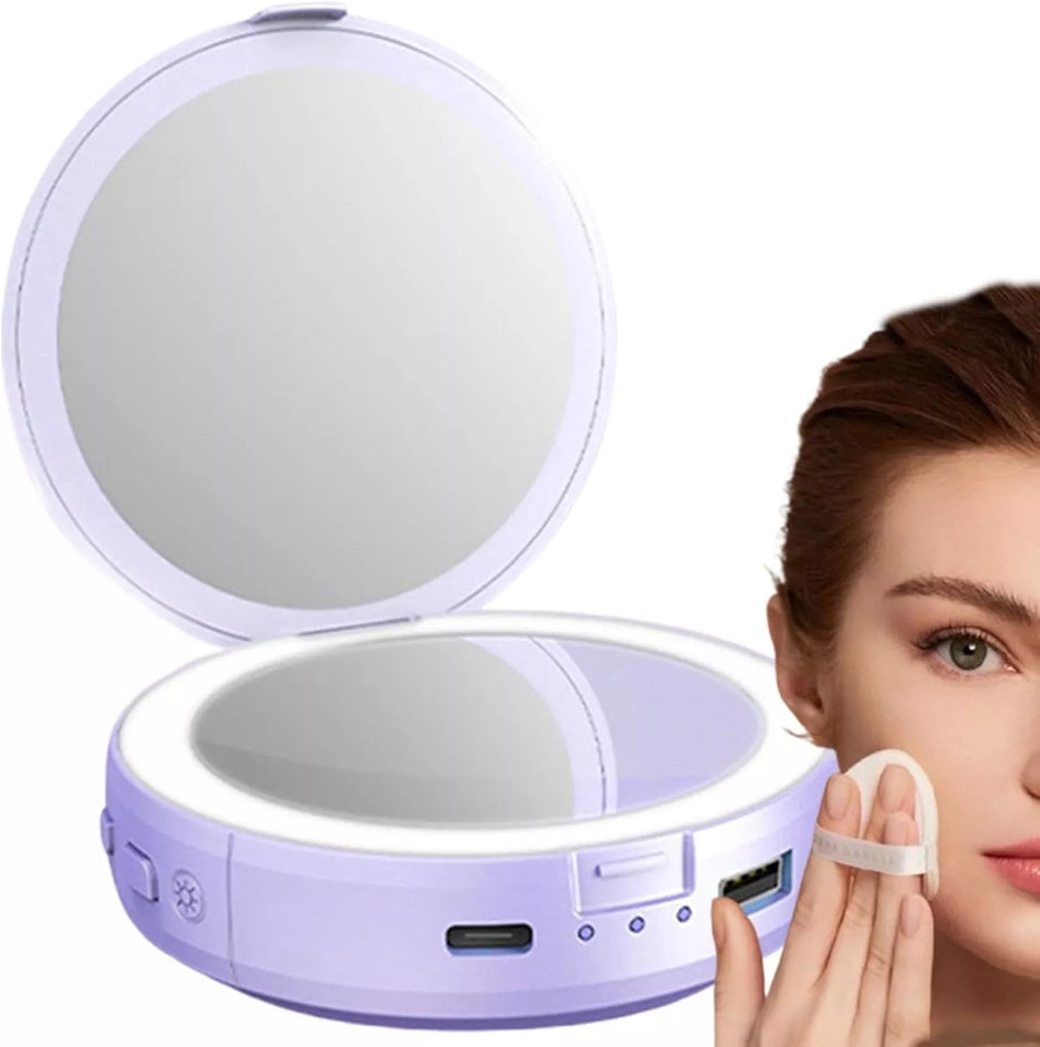 Makiažo veidrodėlis su POWERBANK