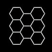 Modulinis lubinis LED šviestuvas Hexagon