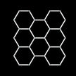 Modulinis lubinis LED šviestuvas Hexagon