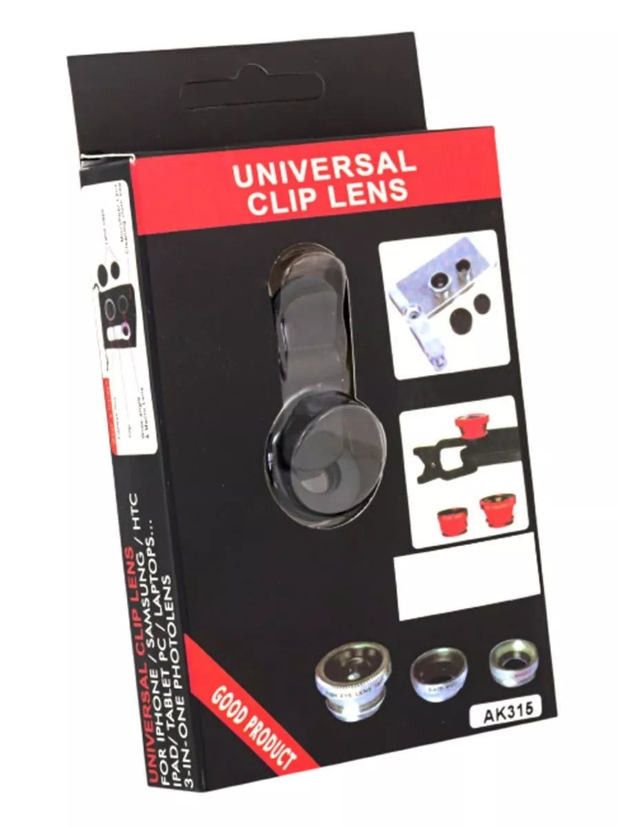 Objektyvų rinkinys telefonui 3in1