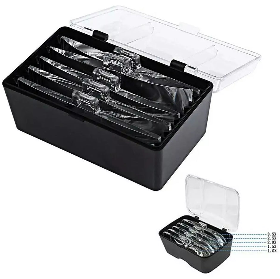 Padidinantys akiniai su LED apšvietimu