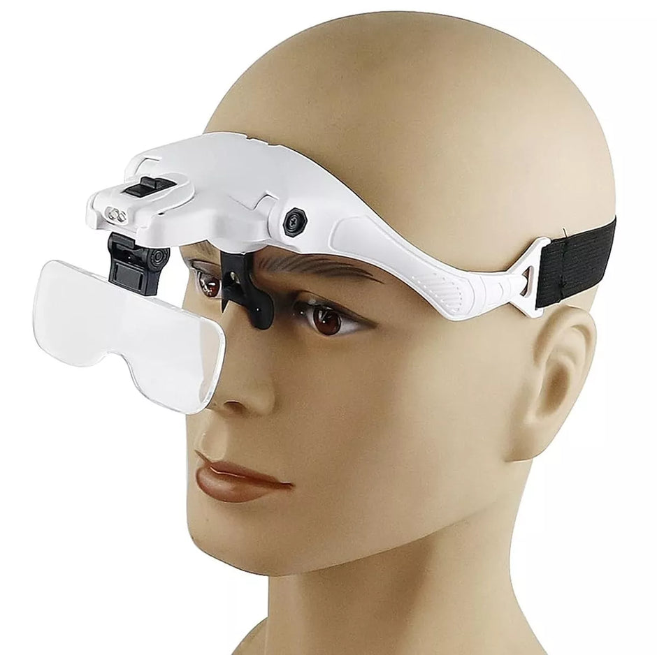 Padidinantys akiniai su LED apšvietimu