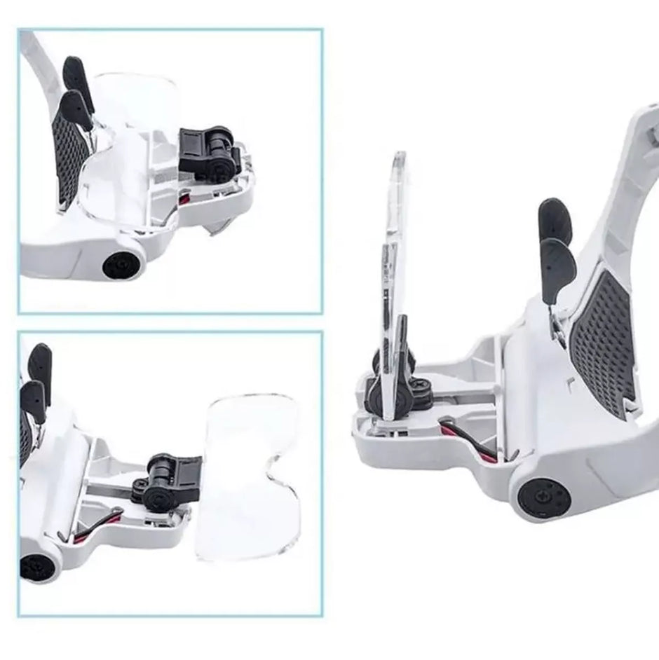 Padidinantys akiniai su LED apšvietimu