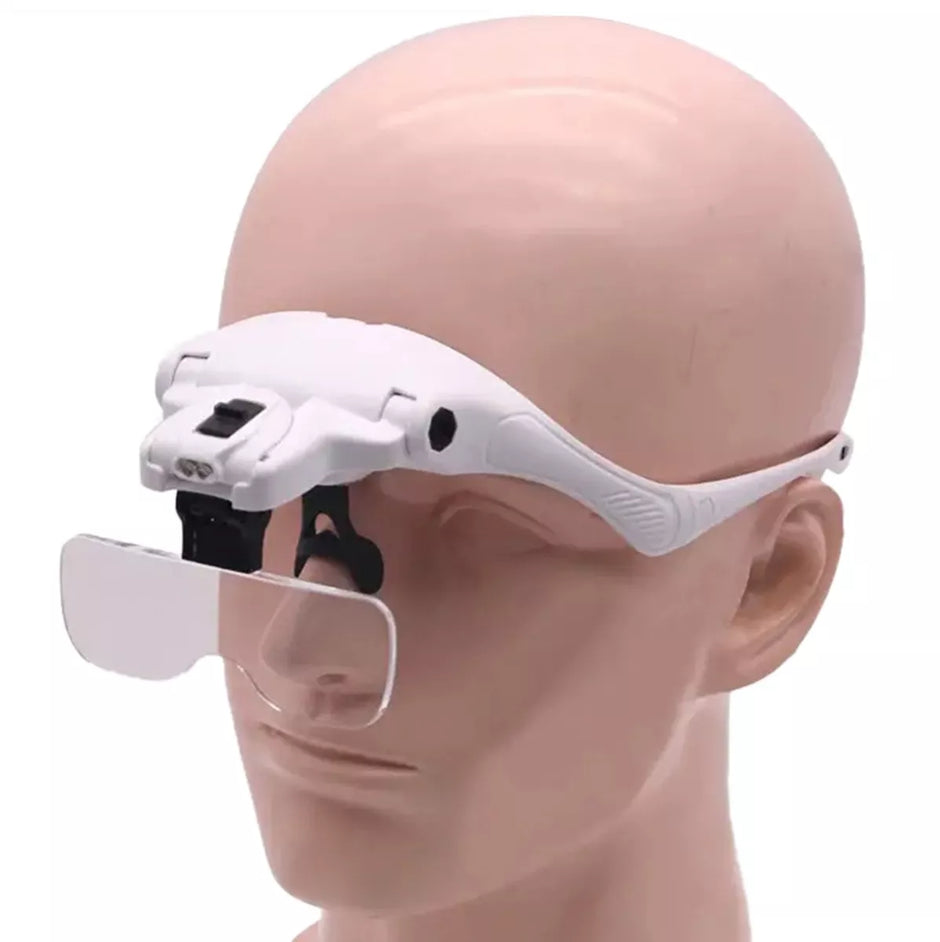 Padidinantys akiniai su LED apšvietimu