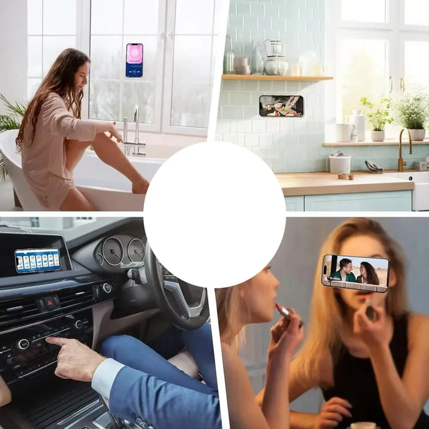 Silikoninė lipni plokštelė telefonui JUODA