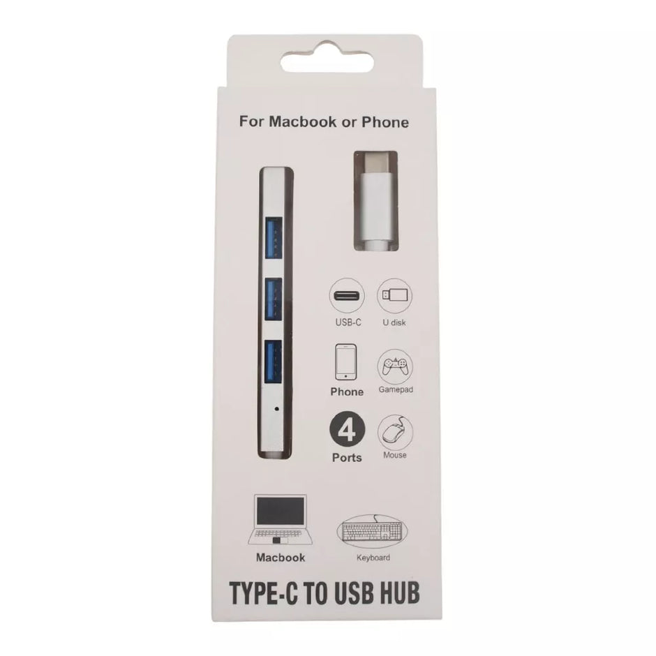 USB-C į USB HUB adapteris, 4 jungtys