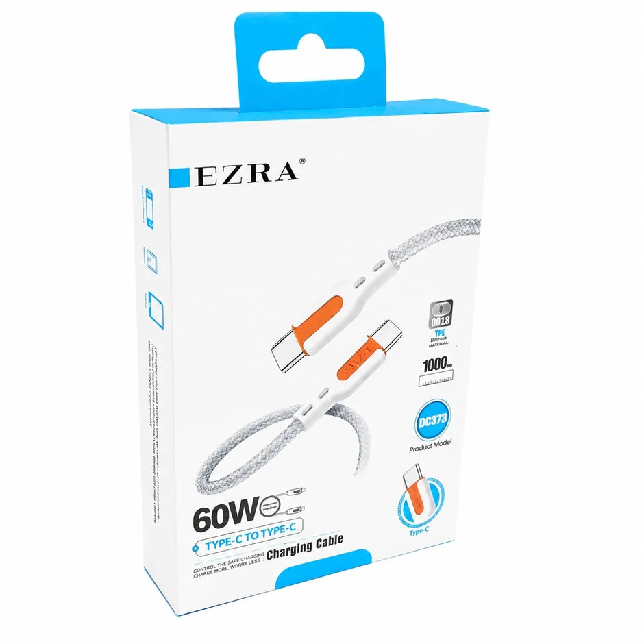 USB-C–USB-C greitojo įkrovimo laidas EZRA DC373 60 W, 1 m