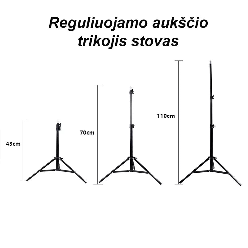 Žiedo Formos Lempa Fotografavimui, Makiažui 24W